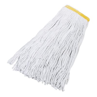 Mop Head, Synthetic White Yarn, 24Oz/650G, Yellow Grip