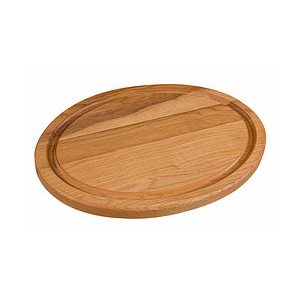 Steak Plate, Wood, Oval, 9 x 13"