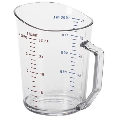 CAMBRO "CAMWEAR" MEASURING CUP - 1 QT (1L)