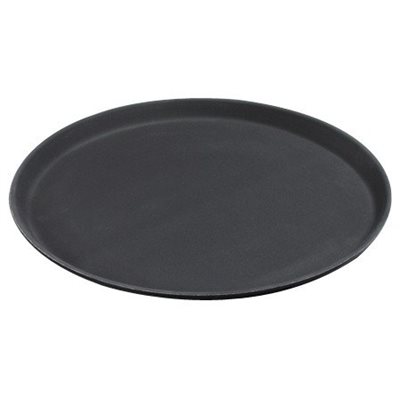 Service Tray, Round, Black, 11", "Griplite"