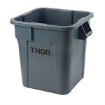 THOR® SQ. CONTAINER, 28GAL 21.5 X 21.5 X 22.5", GRAY