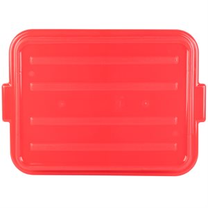 Storage Lid, "Snap On", Rectangular, Red, For 7" Containers