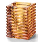 Block Lamp, Horizontal Rib Glass, Amber