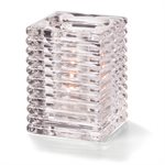 Block Lamp, Horizontal Rib Glass, Clear