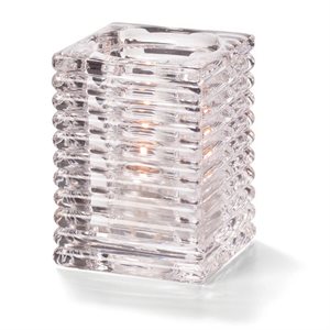 Block Lamp, Horizontal Rib Glass, Clear