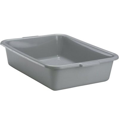 20" × 15" × 5" Gray High Density Polyethylene Bus Tub