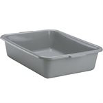 20" × 15" × 5" Gray High Density Polyethylene Bus Tub