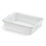 20" X 15" X 5" WHITE HIGH DENSITY POLYETHYLENE BUS TUB