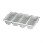 4 Compartment Cutlery Bin - Gray