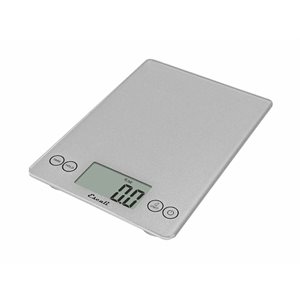 Kitchen Scale, Digital, Glass Made, 15Lb/7Kg, Shiny Silver