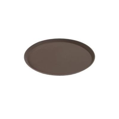 Serving Tray, Round, Non-Skid, 16" Diameter, Tan, "Griplite"