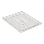 Cambro Camwear 20CWCH135 Clear, Polycarbonate, Flat Lid (1/2 Size)