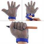 Protective Glove (Butcher), Chain Mail, Large, Blue Strap