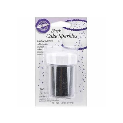 Paillettes A Gâteau, Noir, 7.1g / 0.25 Oz