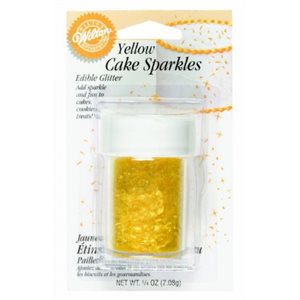 Paillettes A Gâteau, Jaune, 7.1g / 0.25 Oz