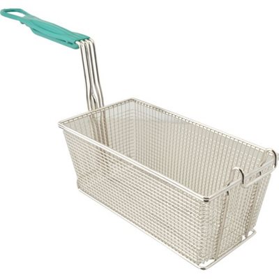 Fry Basket 12-7/8" × 6-1/2" , With Vinyl-Coated Handle