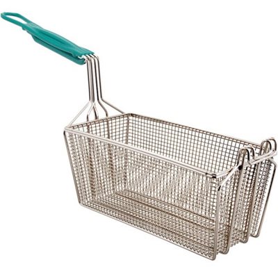 Fry Basket 13.25" × 6.5" , E-Z Grip Vinyl-Coated Handle