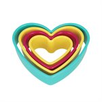 Cookie Cutter, Heart Shaped, 4 Set Collection, "DolceForno"