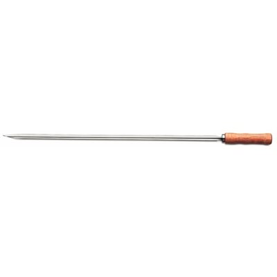 Skewer, Barbecue, Stainless Steel/Wood Handle, 25.75"