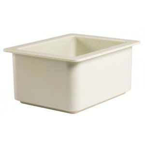 ColdFest Half-Size White ABS Plastic Food Pan 6" Deep