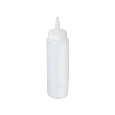 Squeeze Bottle, Polyethylene Plastic, Clear Cap, 8 Oz (237 ML)