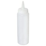 Squeeze Bottle, Polyethylene Plastic, Clear Cap, 8 Oz (237 ML)