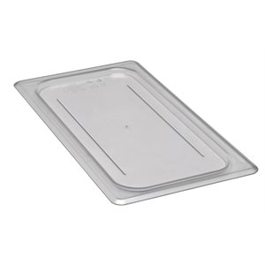 Cambro Camwear 30CWC135 Clear, Polycarbonate, Flat Lid (1/3 Size)