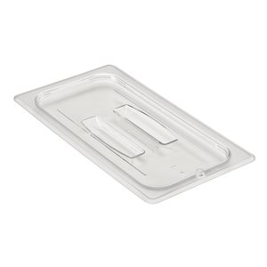 Cambro Camwear 30CWCH135 Clear, Polycarbonate, Flat Lid (1/3 Size)