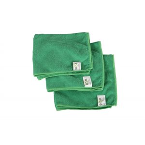 MICROFIBRE CLOTH 16" x 16" GREEN (PK of 10)