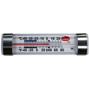 Thermometer, Horizontal Glass Tube, For Refrigerators