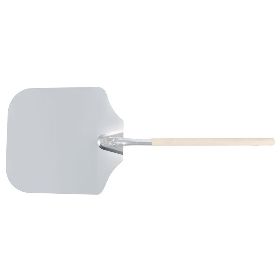 Pizza Peel, Aluminum, Wood Handle, 16 X 18", 19" Handle