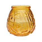 Sterno Decorative Glass Candles, Amber, 45 Hours