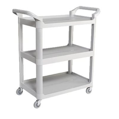 TRUST Commercial 3 Tier Large Utility Service Cart, Grey