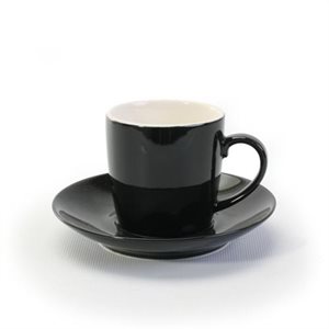 Ensemble d'Espresso en grès, BIA Cordon Bleu, Noir