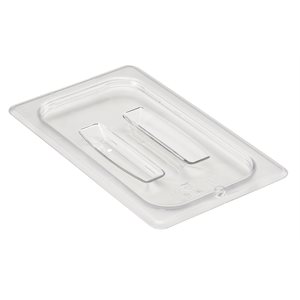 Cambro Camwear 40CWCH135 Clear, Polycarbonate, Flat Lid (1/4 Size)