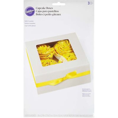 Box (Cupcakes), White, 3 Pieces Set