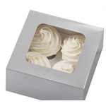 Box (Cupcakes), Silver, 3 Pieces Set