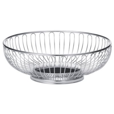 Basket, Round, Chrome Plated, 8.25" Diameter, "Chalet"