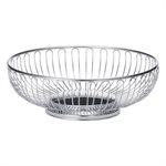 Basket, Oval, Large, Chrome Plated, 8.5" Diameter, "Chalet"