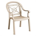 Chaise, Fauteuil De Souper Classique Victoria, Vernis Blanc 