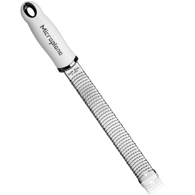 Zester/Grater, 12" Length, White Handle, "Microplane Premium"