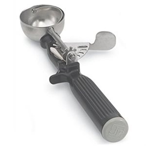 Disher, Size 30, Stainless Steel, 1 Oz, Black Handle