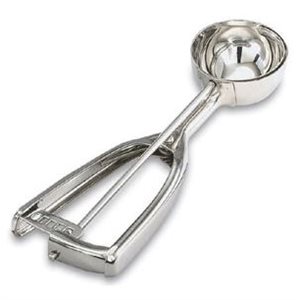 Disher, Size 10, "Squeeze Handle" Design, 3.1 Oz, Stainless Steel