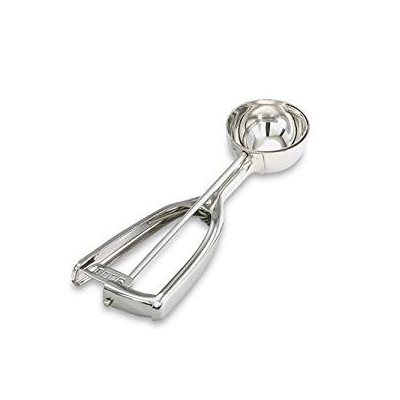 Disher, Size 12, "Squeeze Handle" Design, 2.75 Oz, Stainless Steel