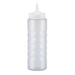 Squeeze Bottle, Wide Mouth, Polyethylene, Clear, 24 Oz (710 ML)