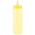 SQUEEZE BOTTLE W/CAP - YELLOW, 24OZ