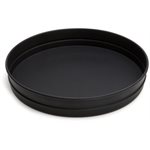 Pizza Pan, Deep Dish, Black Steel, 11" Diameter