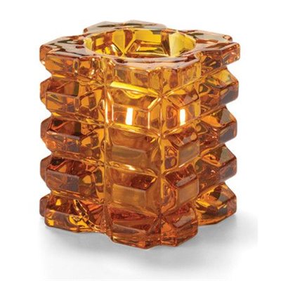 Lampe "Votive" En Verre, Orange