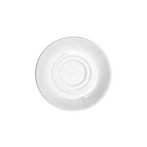 Saucer, Cappuccino, Double Well, White, 6.5",