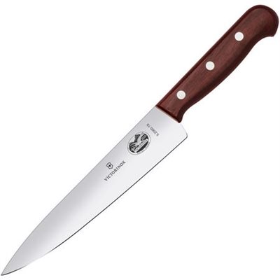 Knife, Cutting Blade, Narrow Stiff Blade 7.5" , With Rosewood Handle, 1.5" Width at Handle